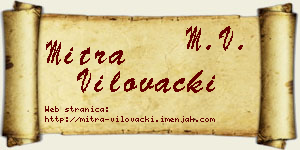 Mitra Vilovački vizit kartica